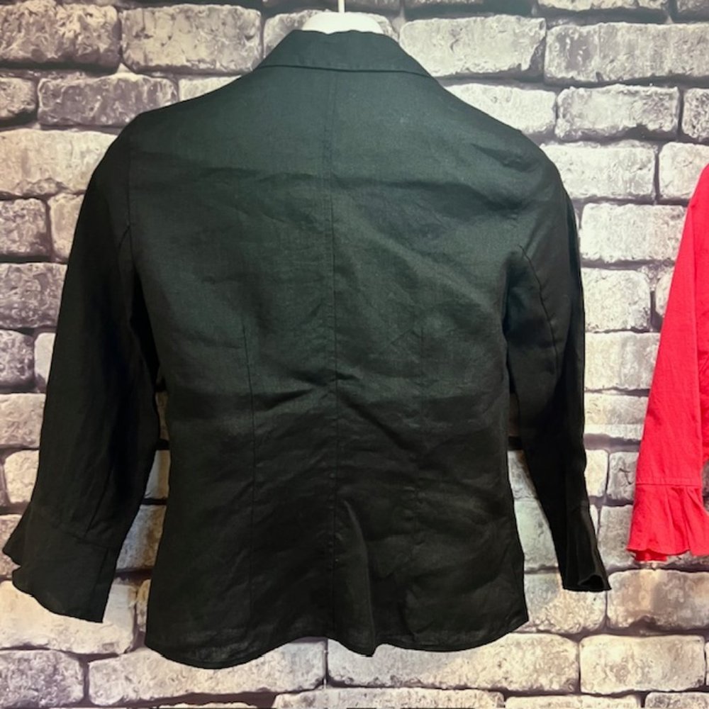 Talbots Set Of 3 Linen Button Down Blouses Size 2 - image 8